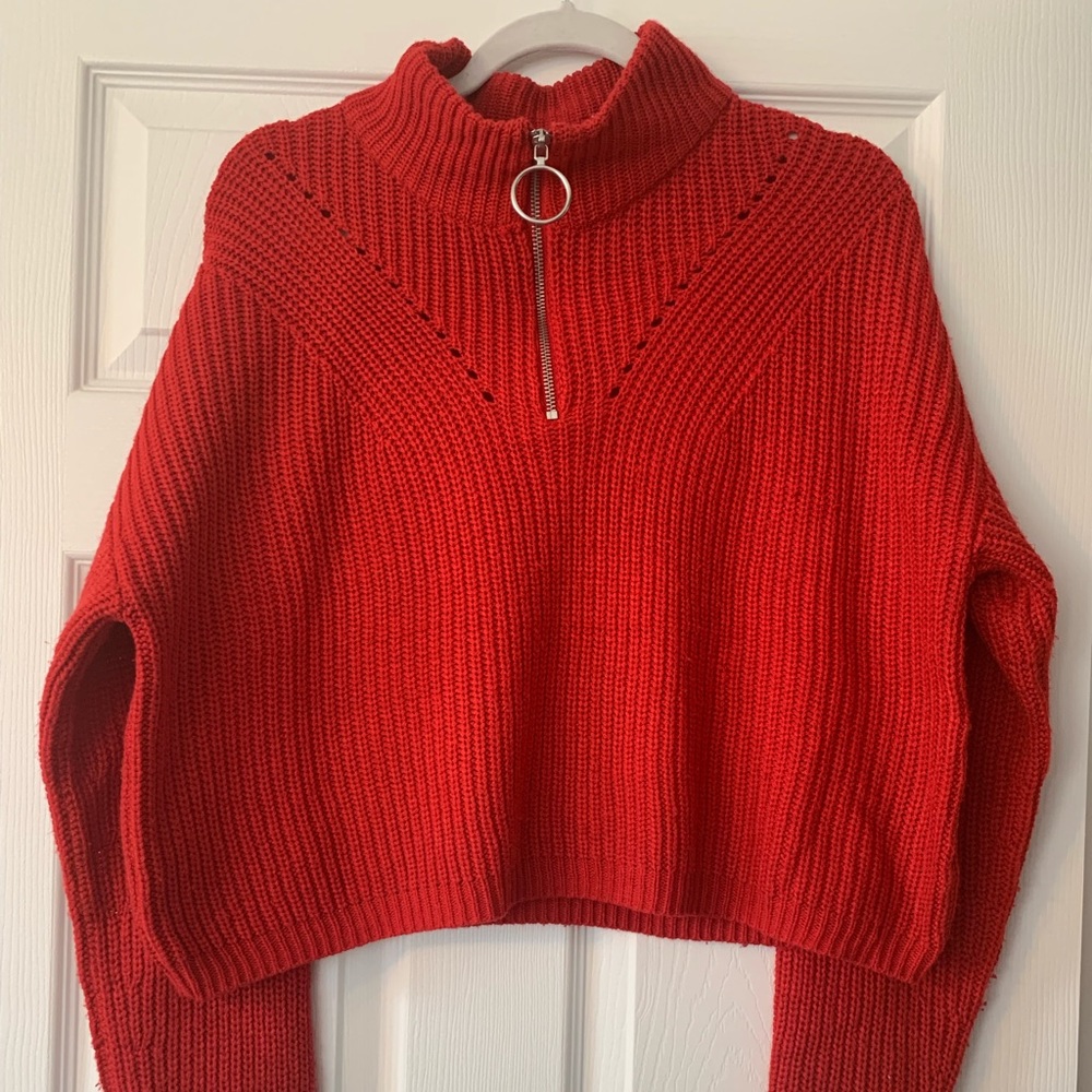 Red H&M Long Sleeve Sweater